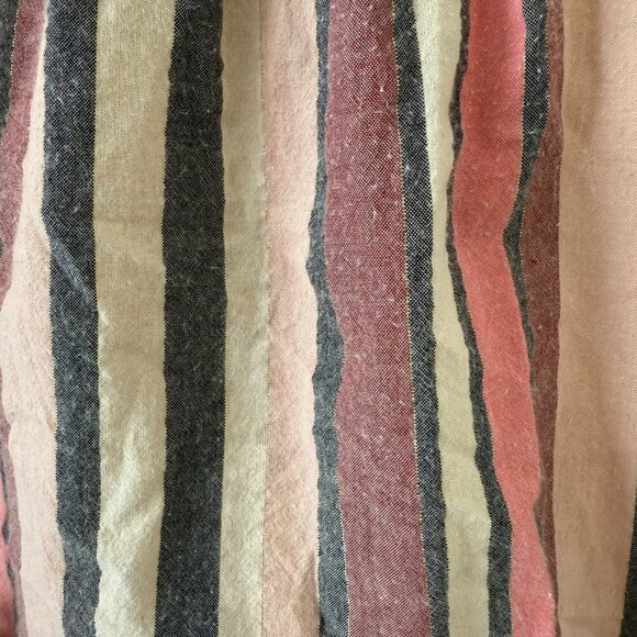 Ulla Johnson Amba Top Pink Rosewood Striped Ruffle Sleeve V Neck Blouse - Picture 6 of 8